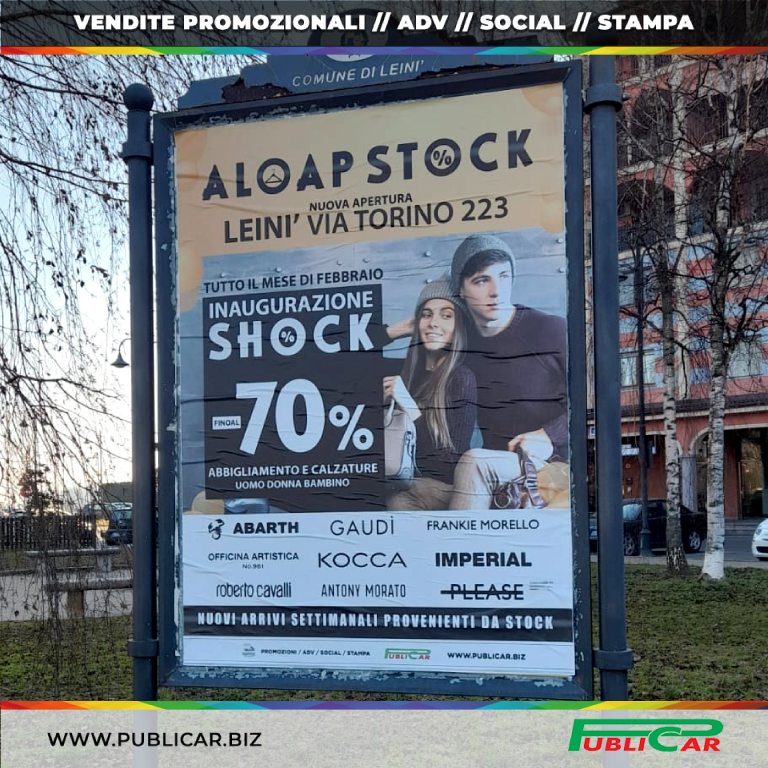 manifesto stampa nuova apertura settimo borgaro leini